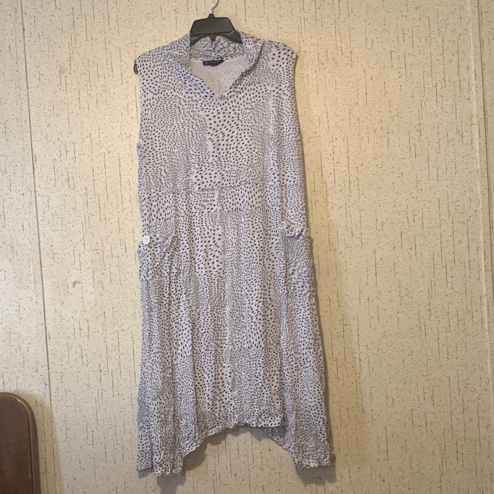 Sleeveless Polka Dot Dress
